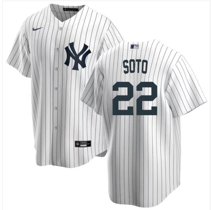 Men 2023 New York Yankees #22 Juan Soto White Cool Base Stitched Baseball Jersey->nfl hats->Sports Caps
